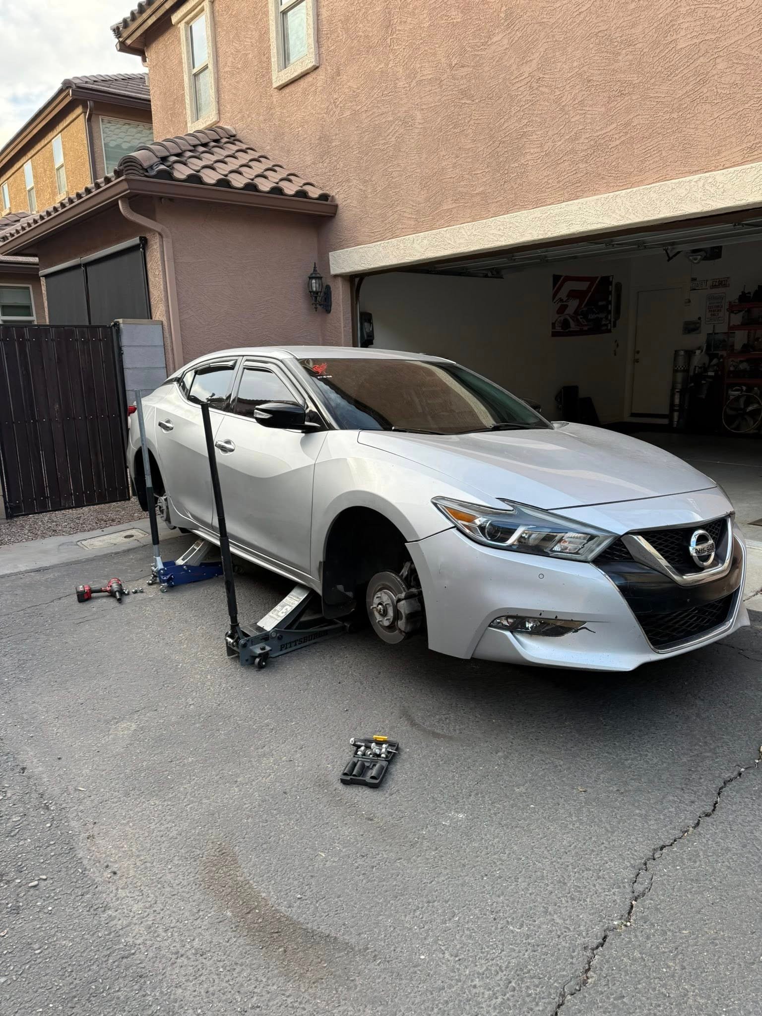 Mobile tire replacement setup with Precision Mobile Tire equipment